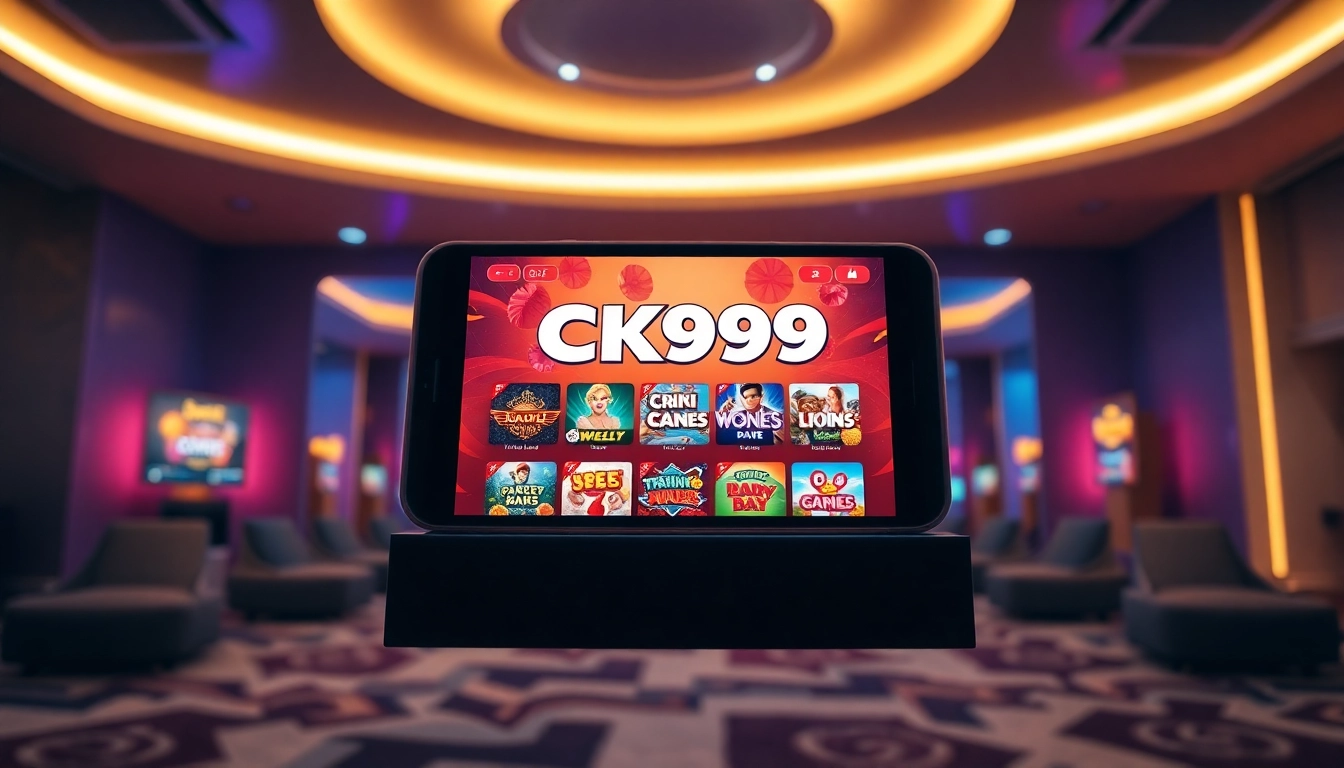 Screenshot of the CK999 app interface demonstrating seamless online casino gaming on mobile devices for easy access and entertainment.