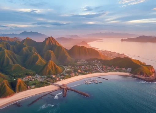 Lombok's stunning beaches and iconic Mount Rinjani create a picturesque Indonesian island landscape for travelers.