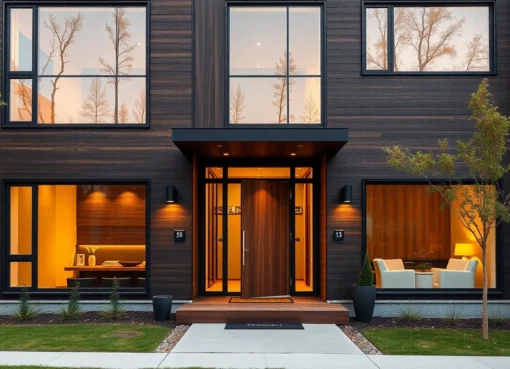 Opening a new energy-efficient entry with a window and door company - secure, stylish.
