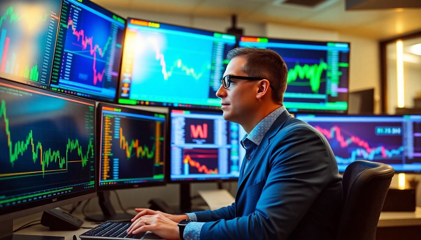 The Stock Market News dashboard showing live market data and financial charts with a